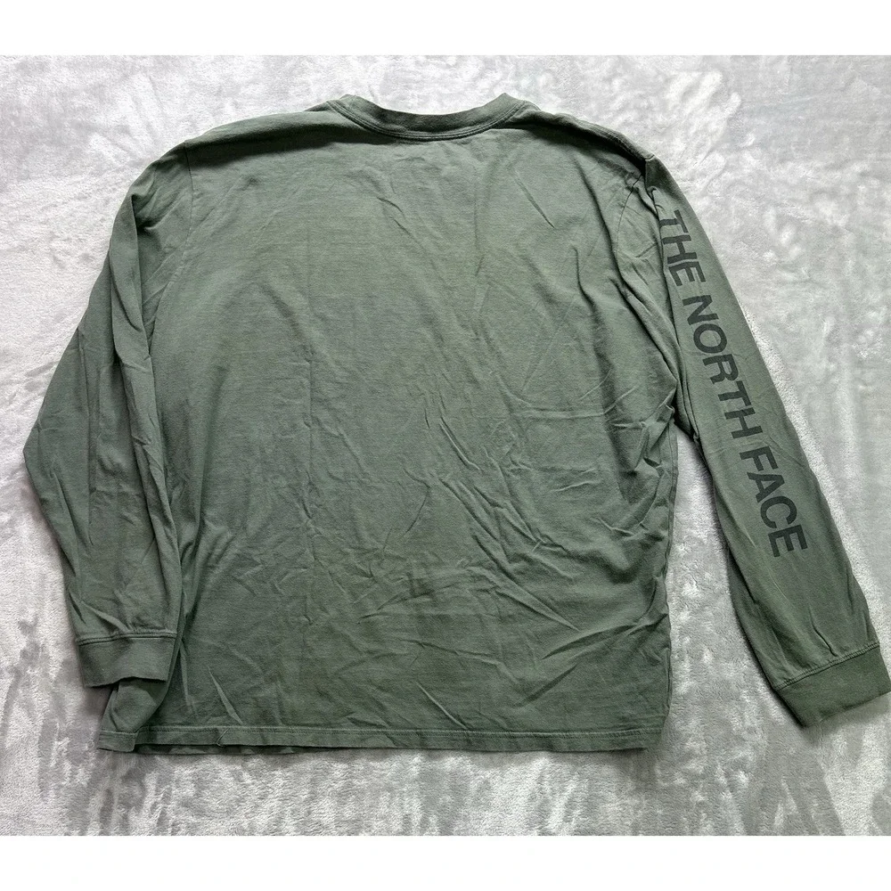 The North Face Mens XXL 2XL Sage Green Long Sleeve T-Shirt Tee Camping Hiking
